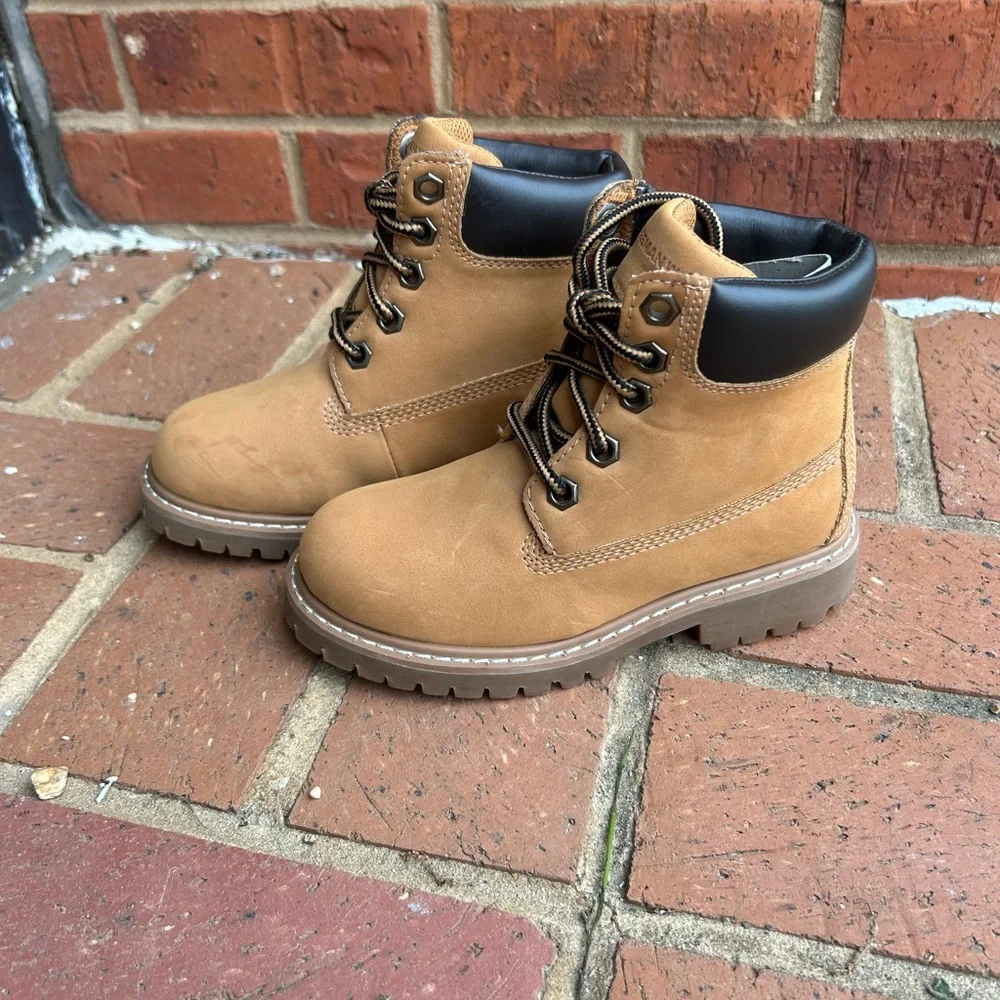 Youth Freeman Work Treemont Worker Lace Up Tan Boots